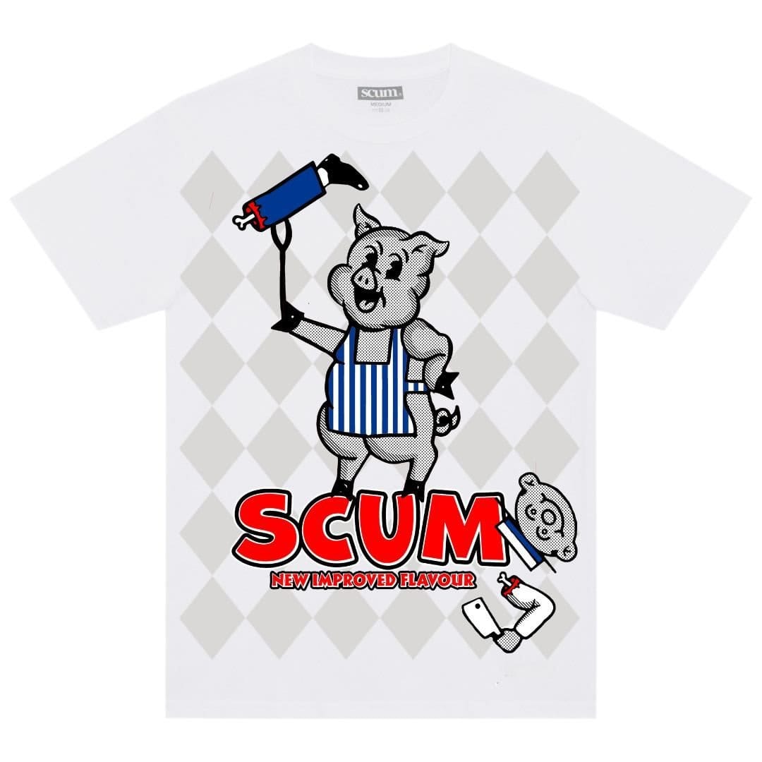 Scum Men's Porky Butcher T-Shirt in White