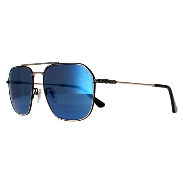 Police Police Men's Aviator Shiny Pink Gold Smoke Mirror Blue SPLF64 Octane 1 - 2