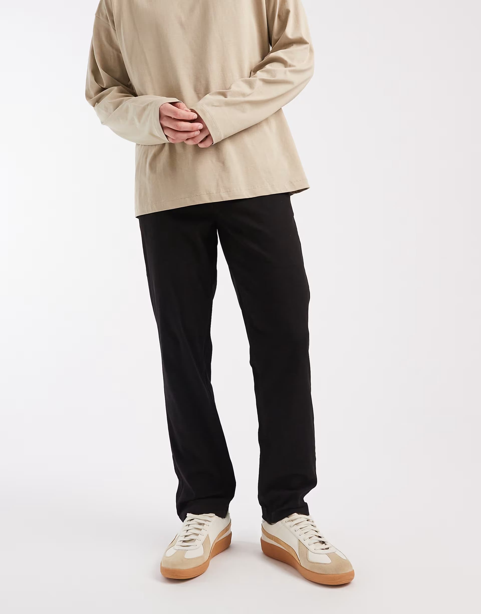 ASOS Jack & Jones Ollie regular chinos in black