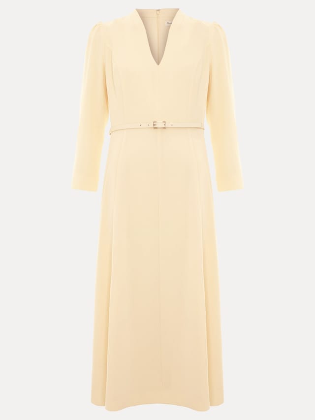 Phase Eight Phase Eight Women's Danielle Belted Midi Dress in Lemon - 2