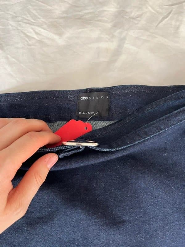 ASOS Denim mini skirt with belt