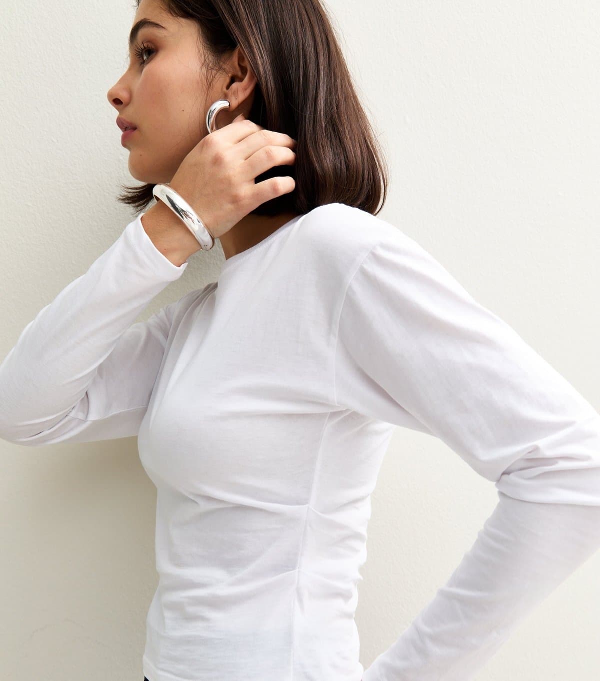 New Look New Look White Jersey Long Sleeve Crew Neck Top