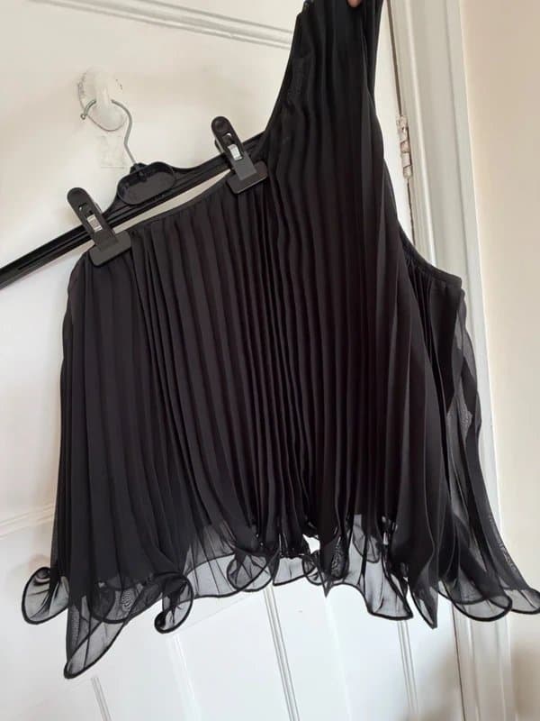 ASOS Black chiffon off the shoulder top