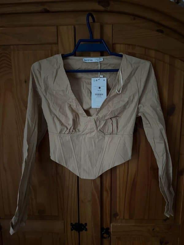 Bershka Nude corset Bershka crop top