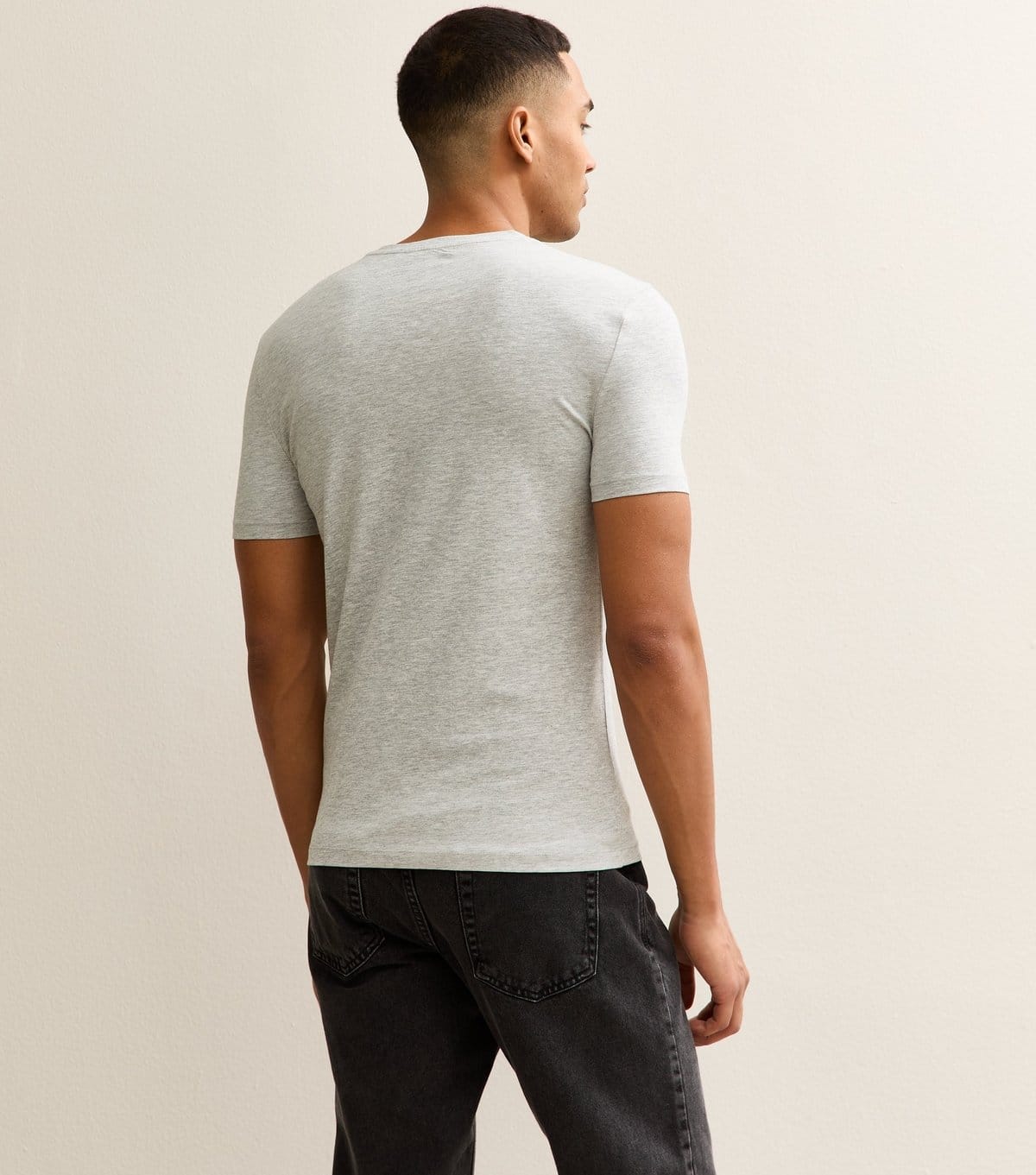 New Look Men's Grey Marl Muscle Fit T-Shirt New Look - 4