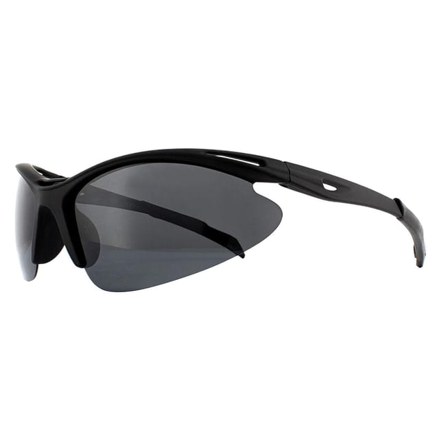 montana montana Men's Wrap Black Rubber Smoke Polarized Sunglasses - 2