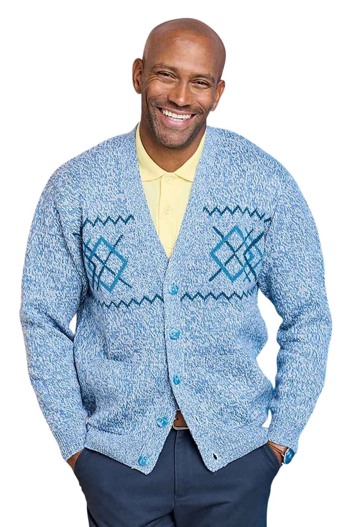 Tootal Tootal Men's Royal Jacquard Button Cardigan with Pockets