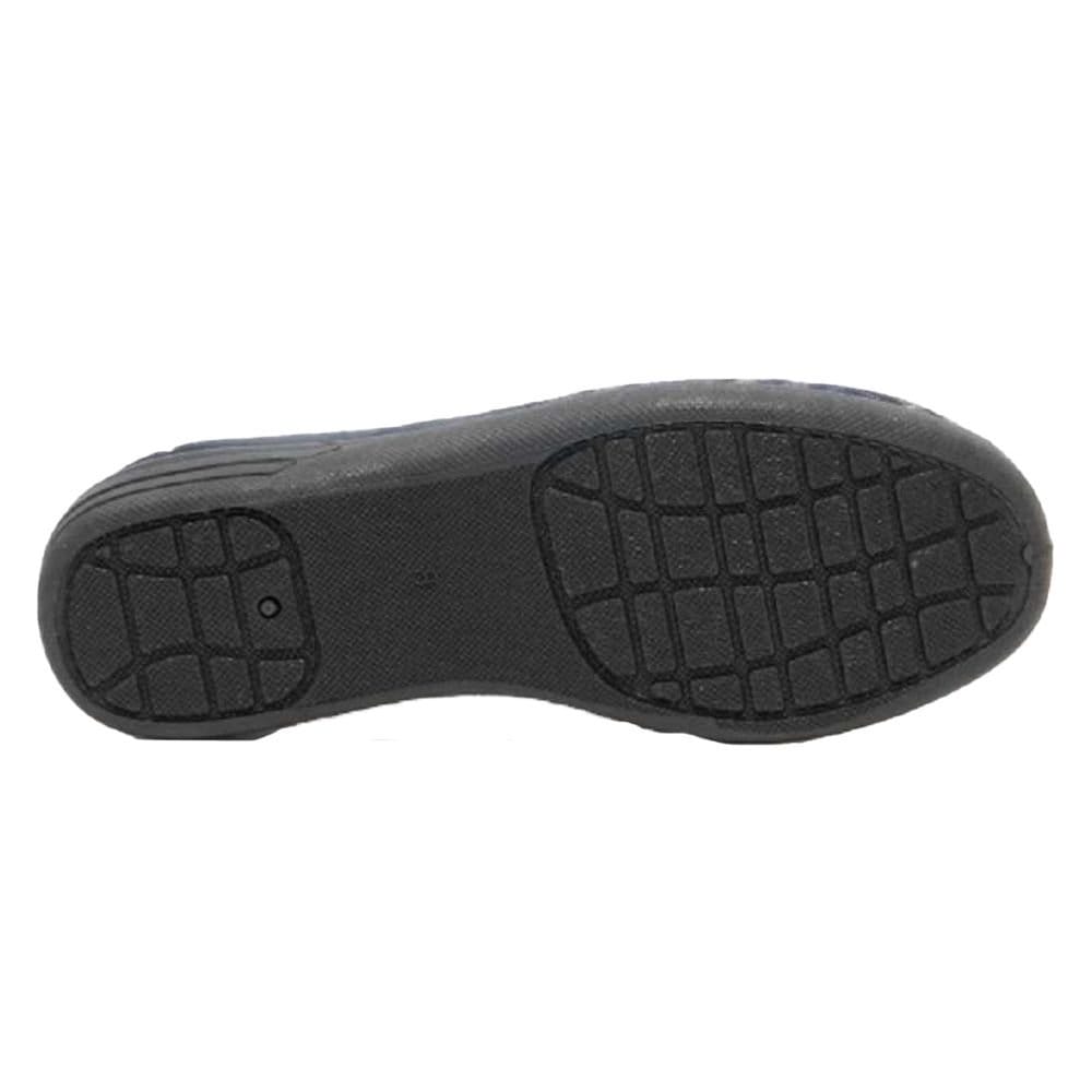 Zedzzz Zedzzz Men's Harley Check Felt Gusset Slippers in Navy - 4