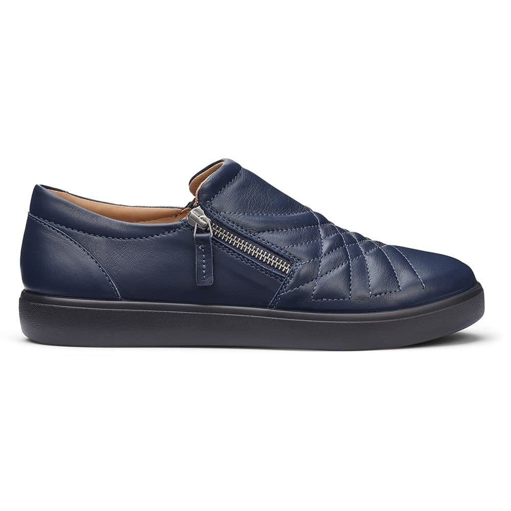 Hotter Hotter Women's Wide Fit 'Poppy' Quilted Trainers in Navy