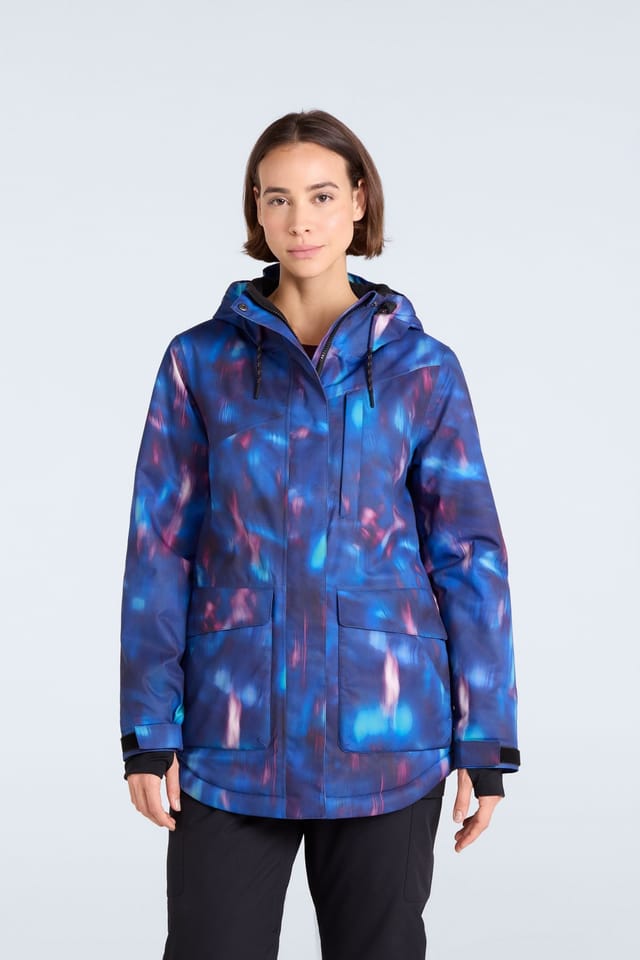 Animal Animal Women's 'Tignes' Printed Waterproof Taped Seams Thermal Tested Snow Jacket in Purple - 2