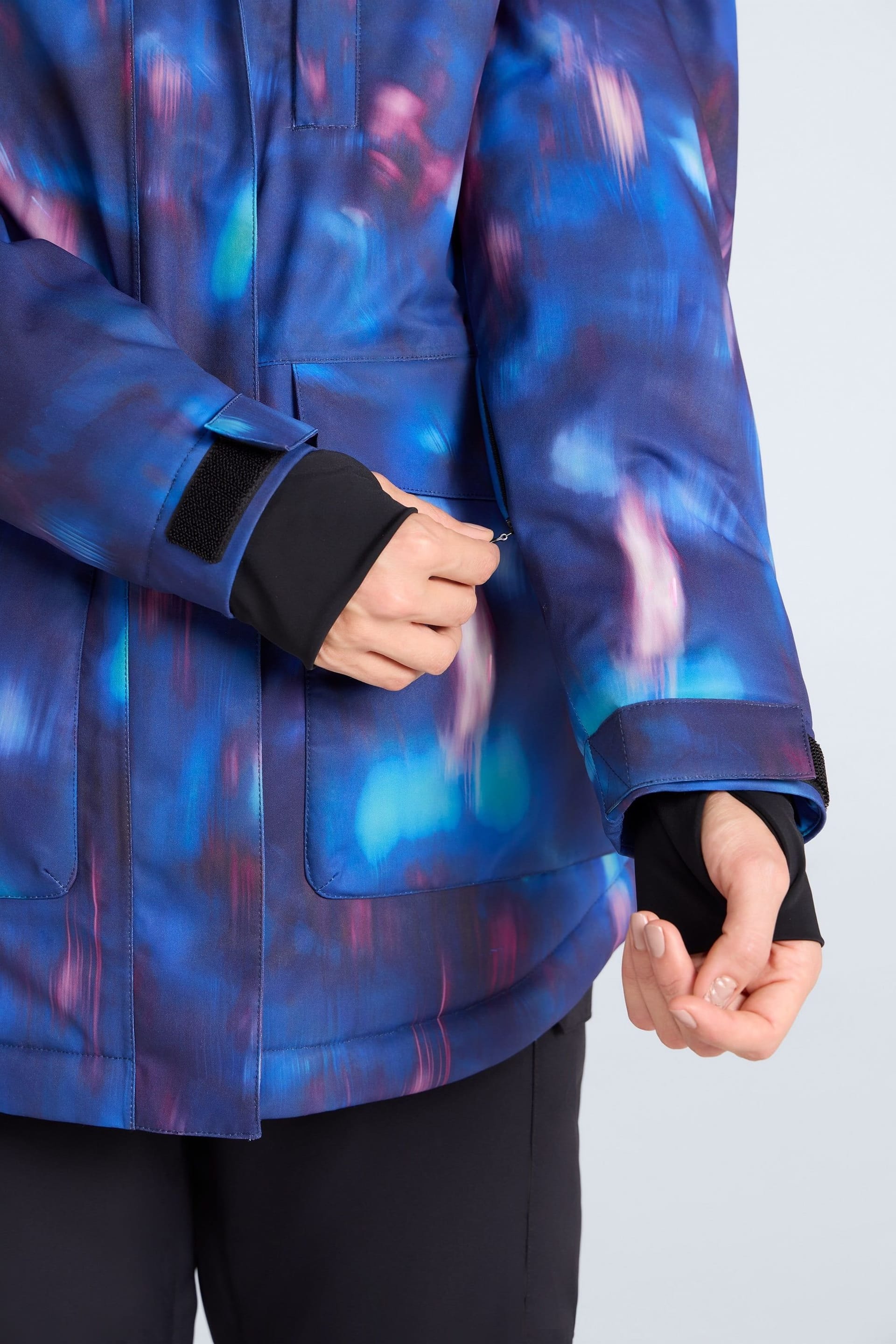 Animal Animal Women's 'Tignes' Printed Waterproof Taped Seams Thermal Tested Snow Jacket in Purple - 4
