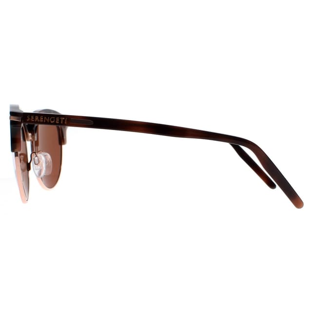 Serengeti Serengeti Women's Round Shiny Brown Mineral Polarized Drivers Brown Lela - 3