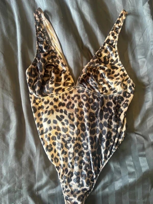 ASOS ASOS velvet thong bodysuit
