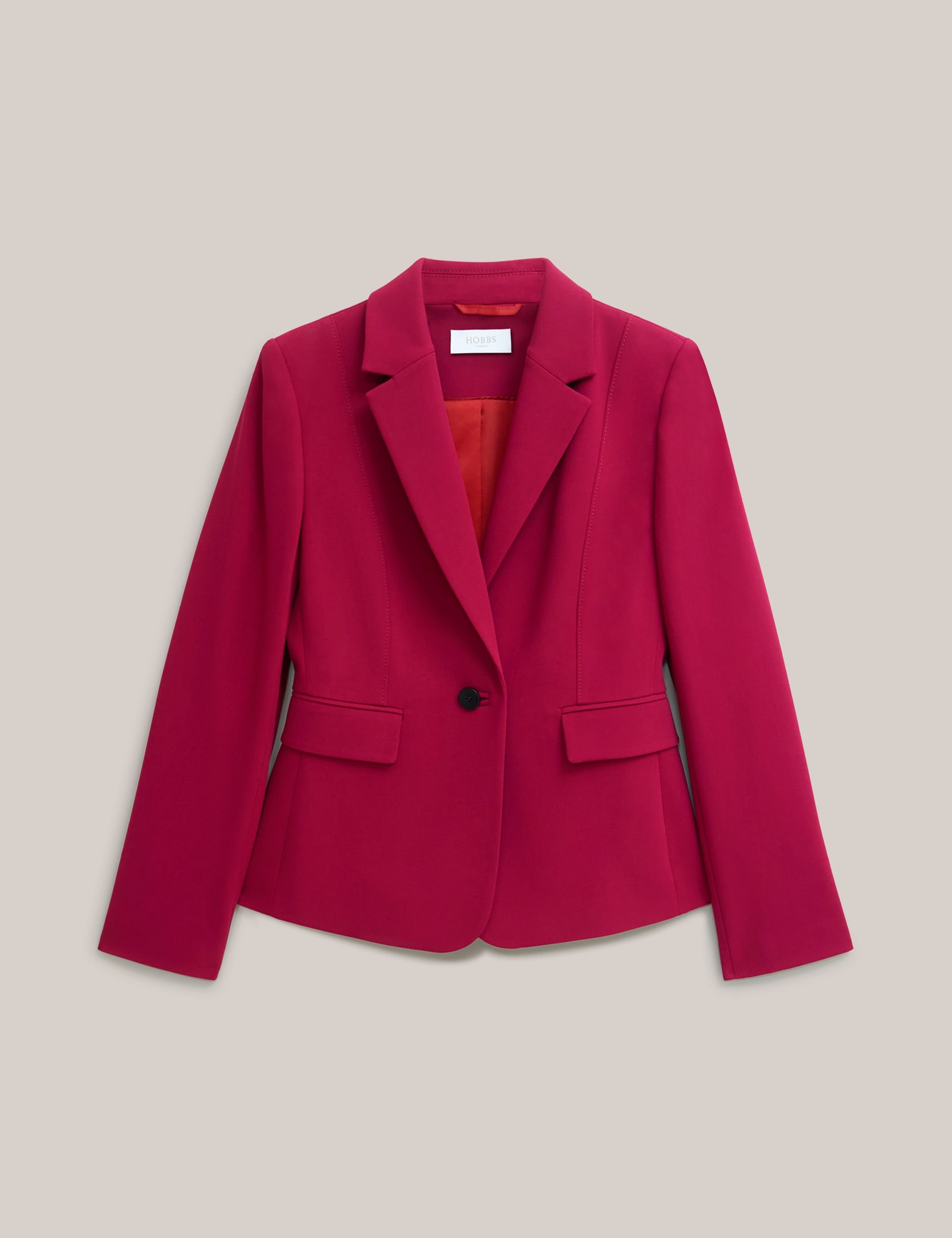 Hobbs London Hobbs London Women's Gemma Single Button Blazer in Fuchsia - 2