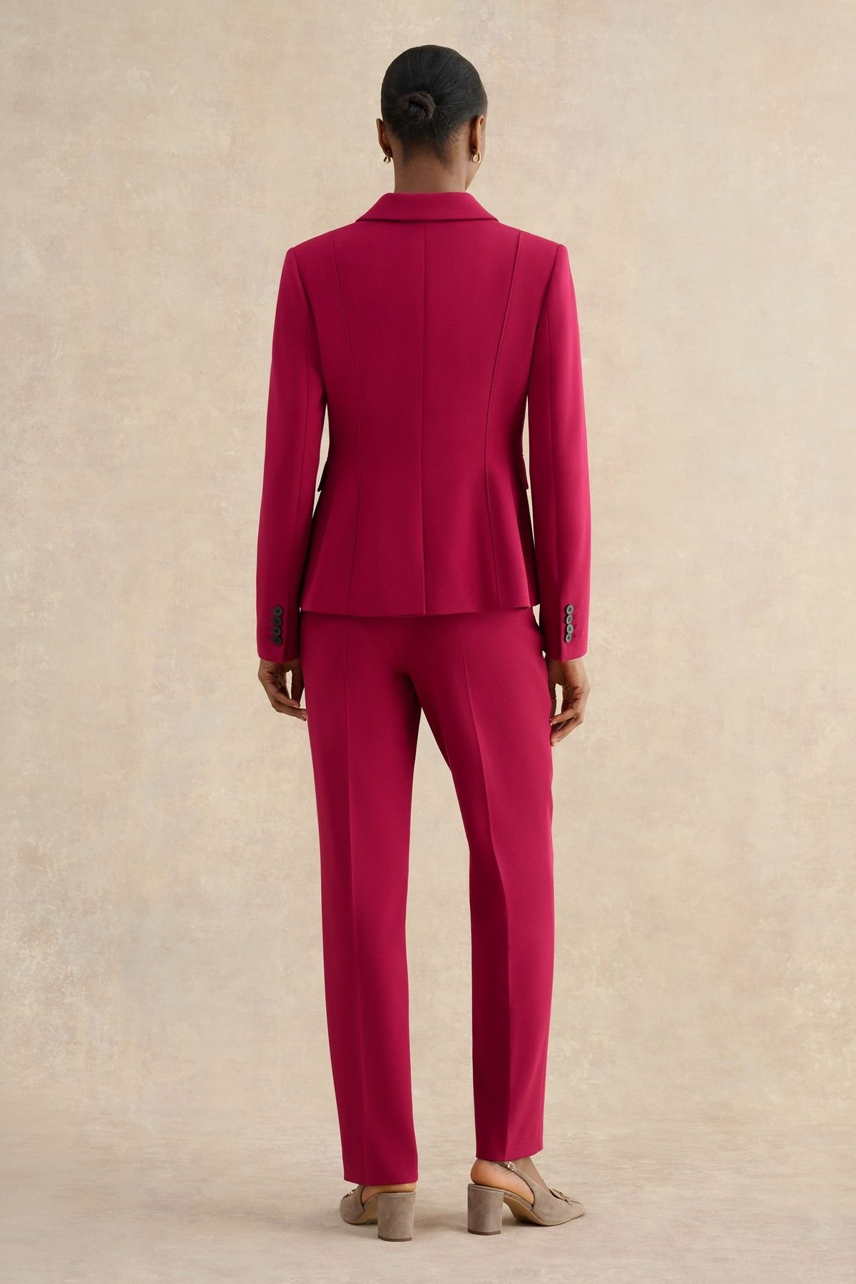 Hobbs London Hobbs London Women's Gemma Single Button Blazer in Fuchsia - 4