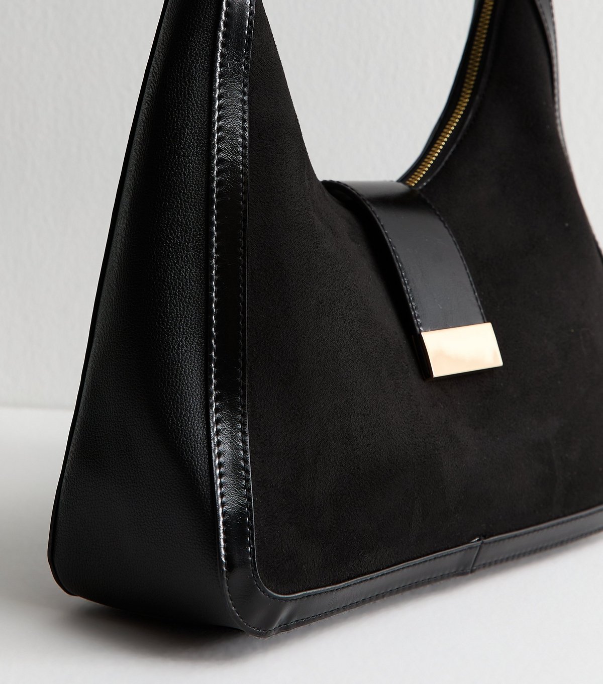 New Look Black Faux Suede Oversized Shoulder Bag New Look - 3