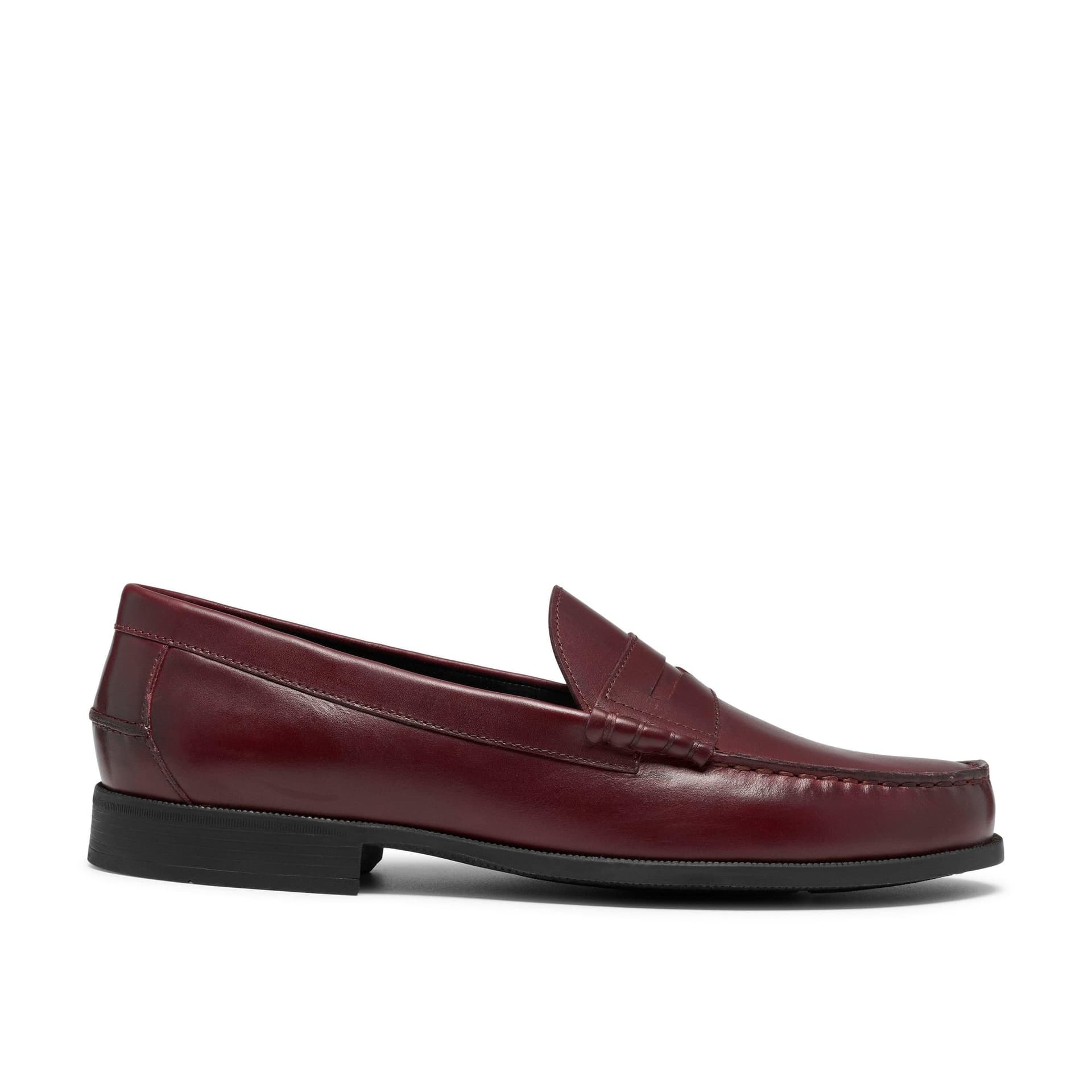 Clarks Clarks Men's Stanbridge Lo Wine Leather Loafers, Slip Ons in Red