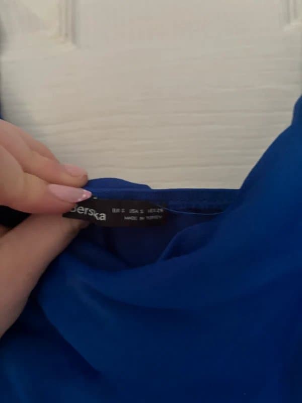 Bershka blue bershka silk mini dress