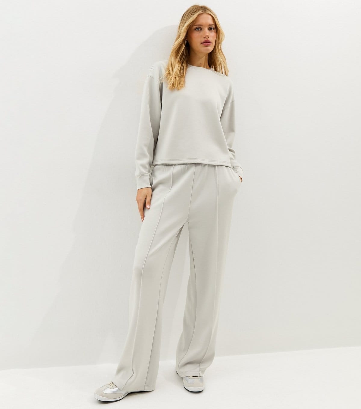 New Look Light Grey Premium Jersey Joggers