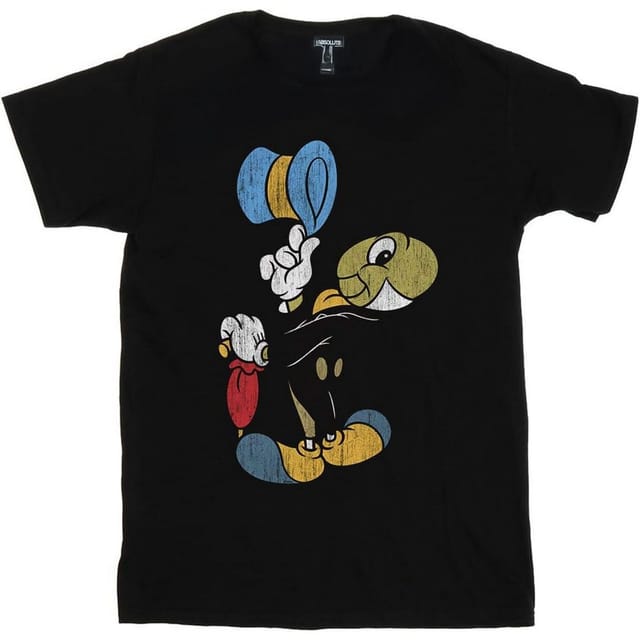 Pinocchio Pinocchio Men's Jiminy Cricket Cotton T-Shirt in Black - 3