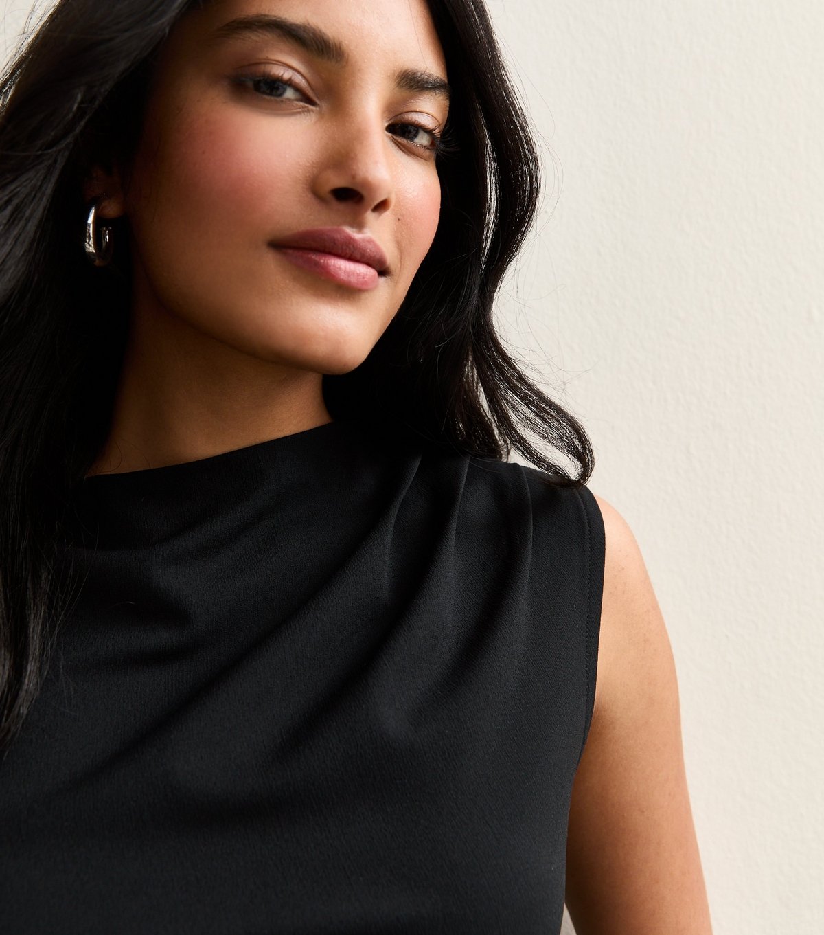 New Look Women's Black Ruched Jersey Tank Top New Look - 3