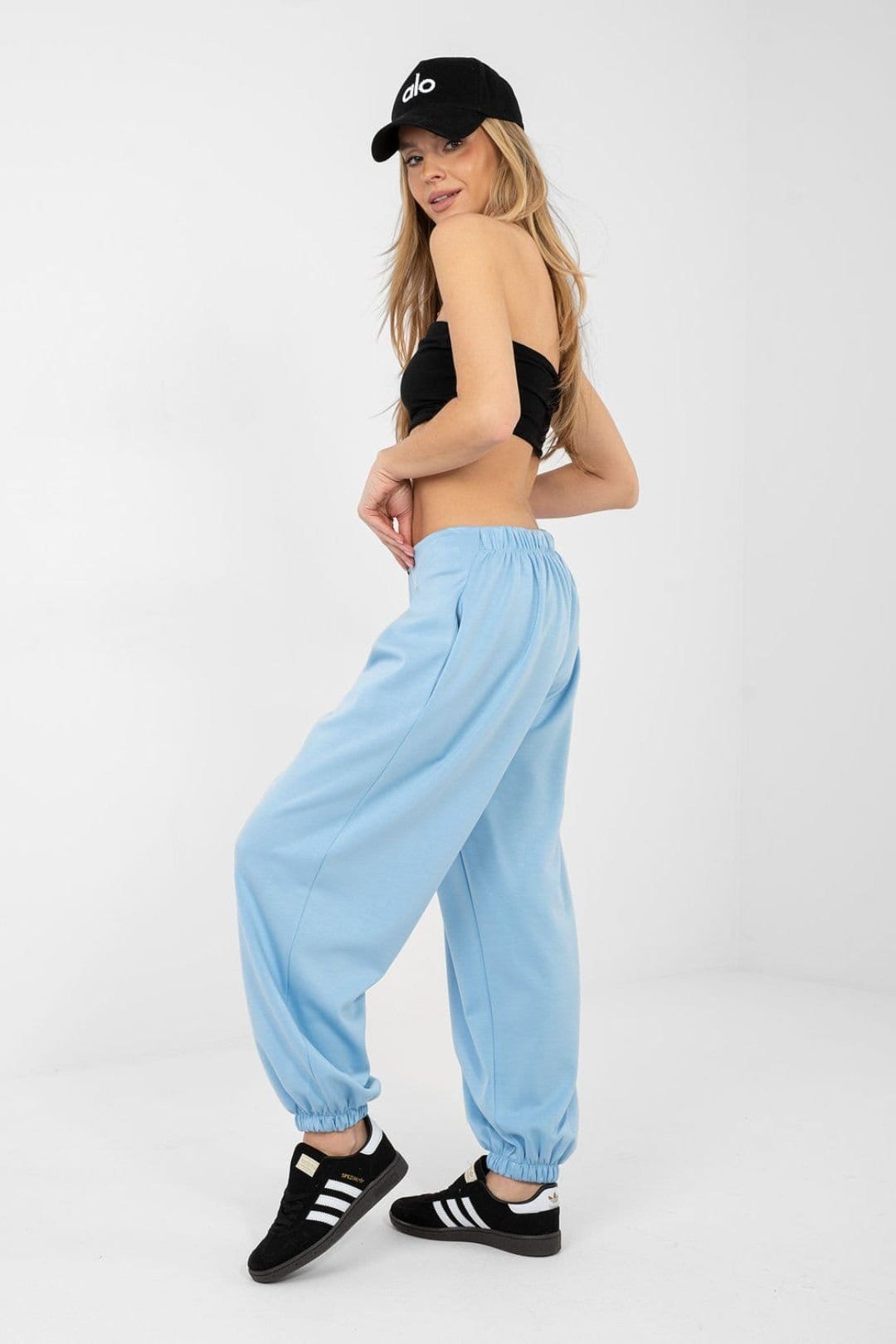 Love Lace Love Lace Women's Viscose Elastane Casual Jogger in Light Blue - 4