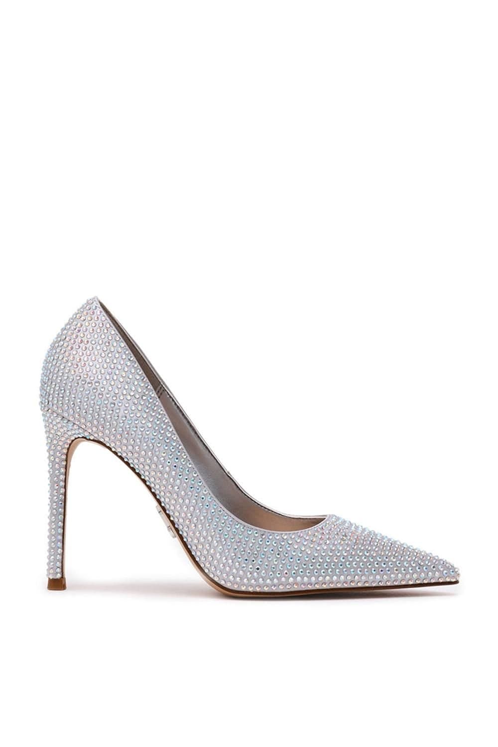 Steve Madden Steve Madden Silver Fabric Heels