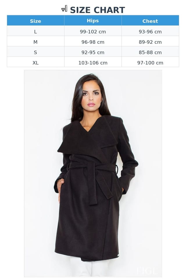Love Lace Love Lace Women's Elegant Oversize Fleece Coat with Large Lapels in Black - 2
