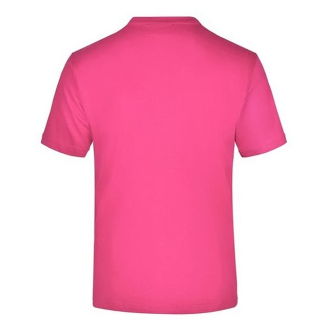 James and Nicholson James and Nicholson Men's Medium Round Neck T-Shirt in Pink - 2