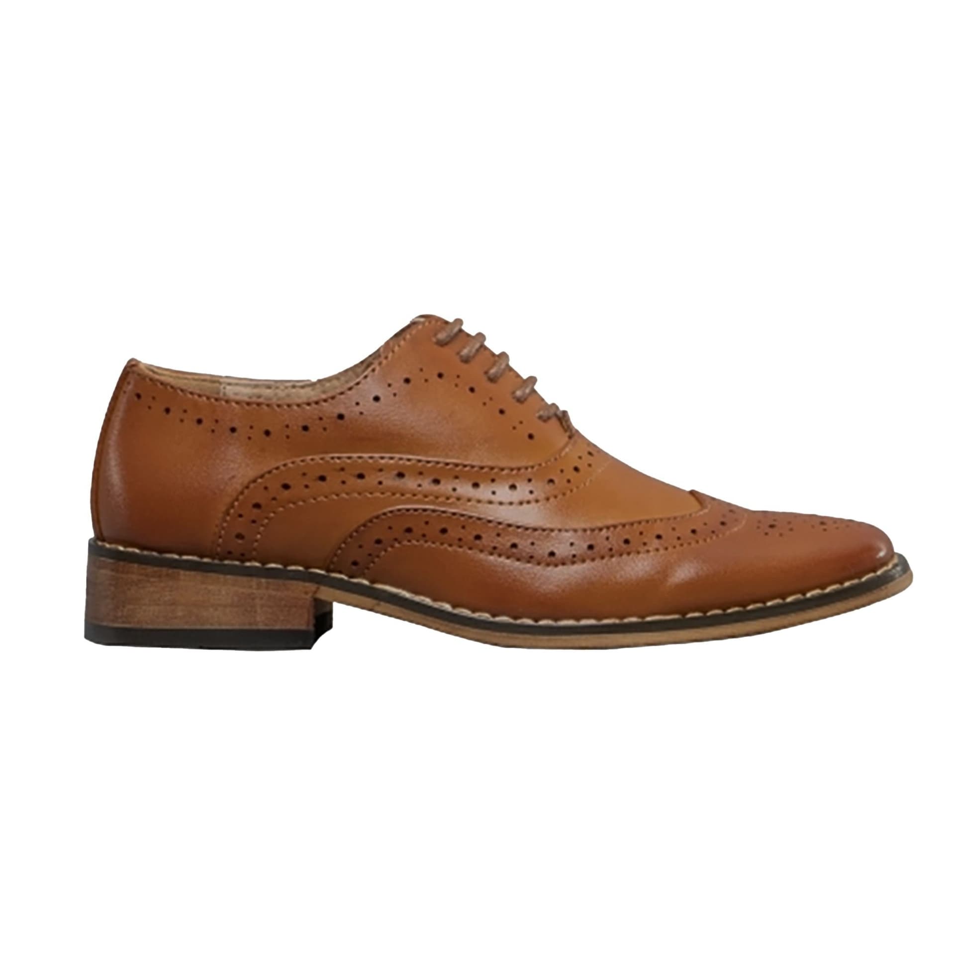 Goor Goor Men's 5 Eyelet Brogue Oxford Shoes in Tan