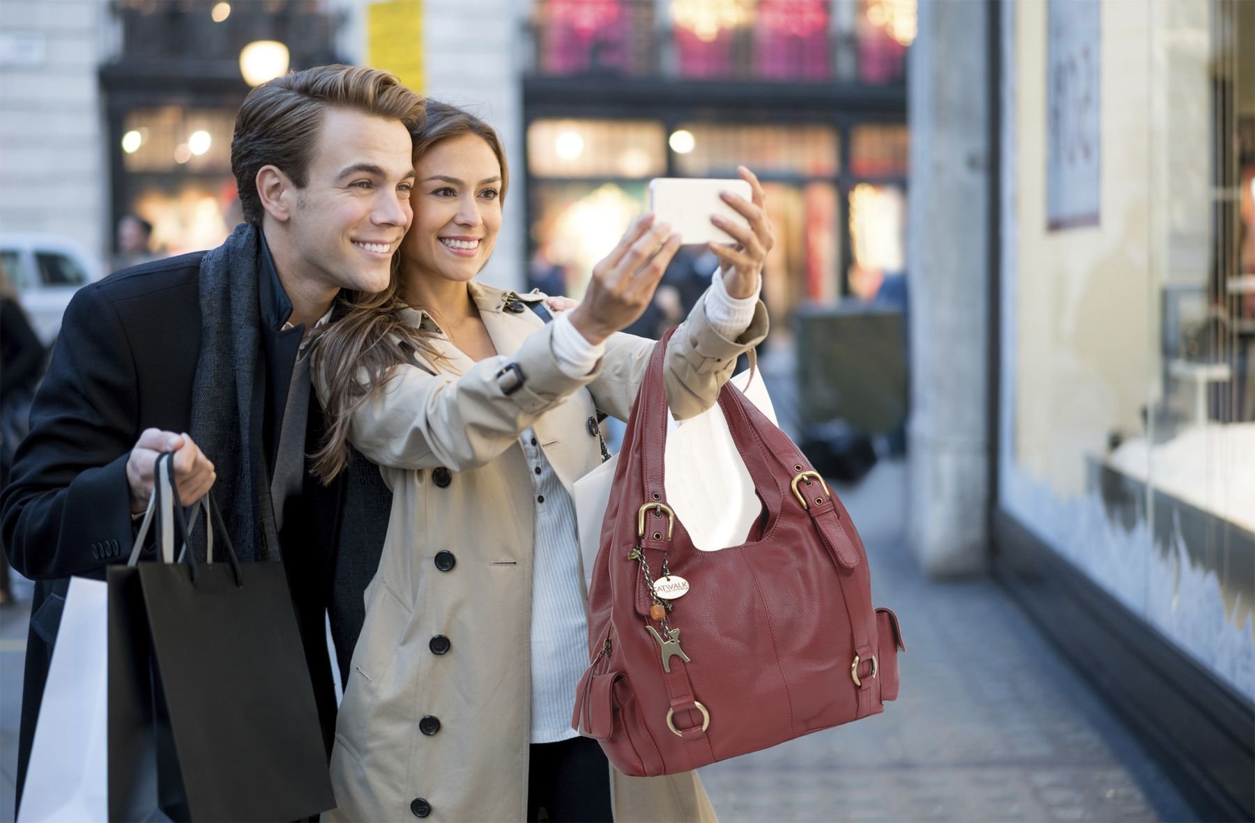 Catwalk Collection Handbags Catwalk Collection Handbags Women's Alex Large Leather Shoulder Bag in White - 2