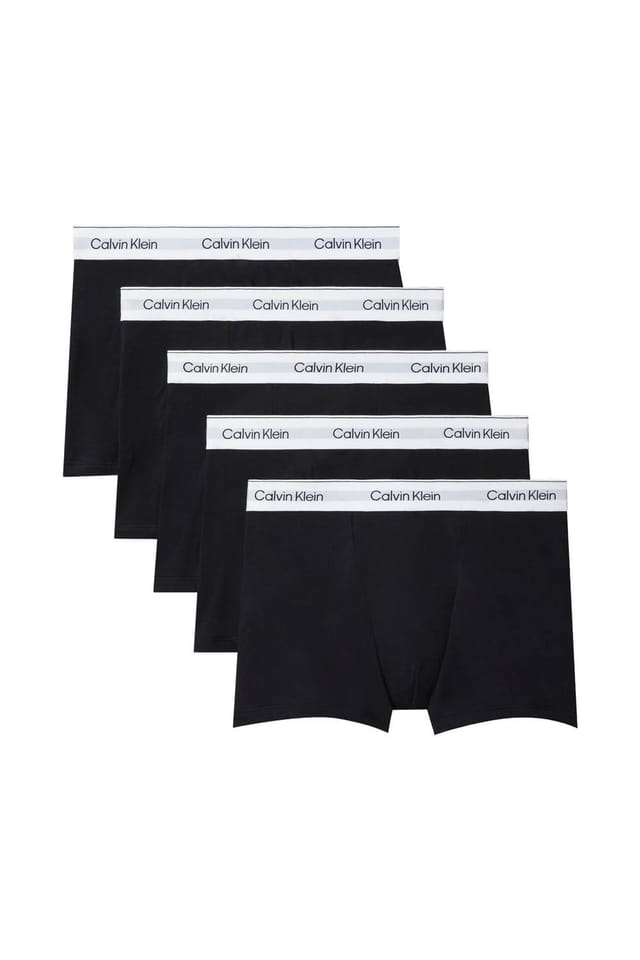Calvin Klein Calvin Klein Men's Icon Cotton Stretch Relaxed Fit Trunks 5 Pack - Black - 2