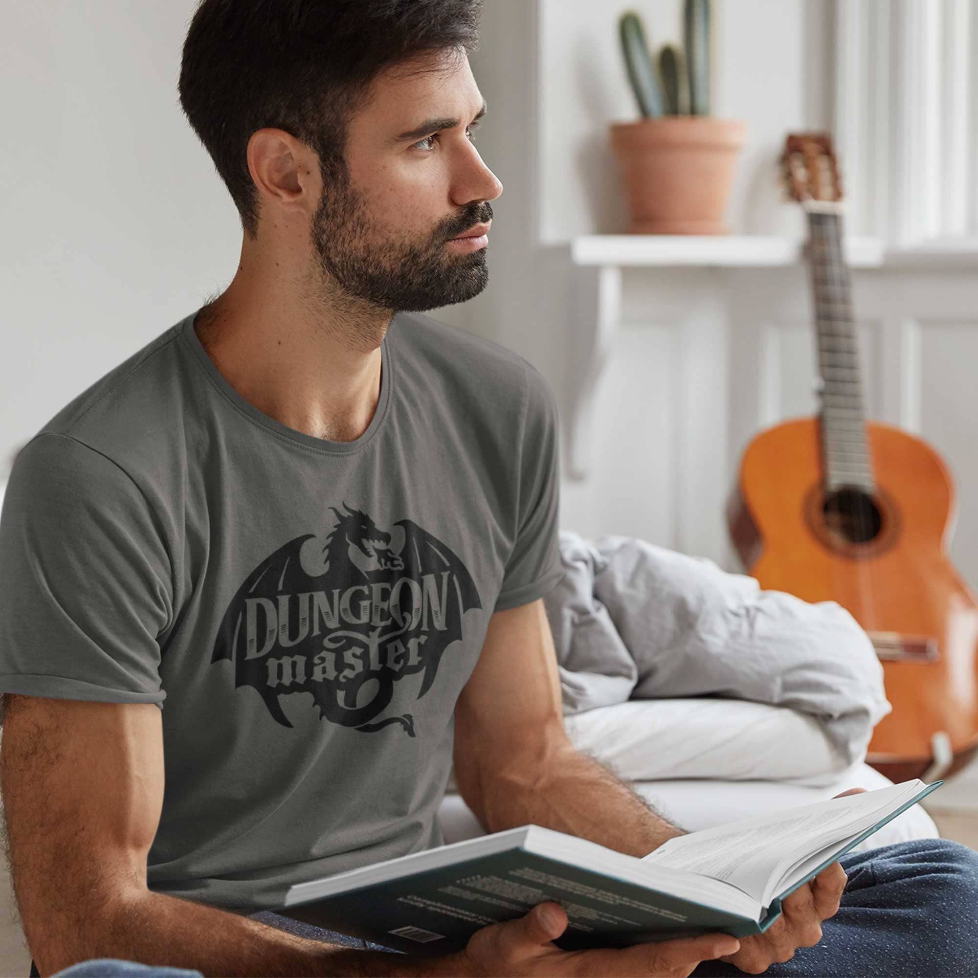 Bad Zebedee Bad Zebedee Men's Dungeon Master T-Shirt in Mid Grey - 2