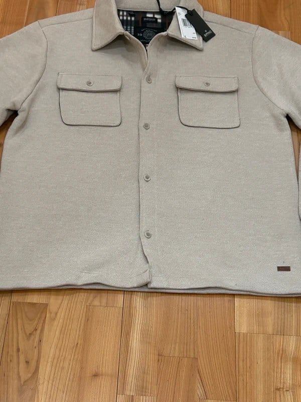 Buffalo David Bitton Buffalo David Bitton Wool Blend Overshirt Jacket Beige Size L BNWT - 1