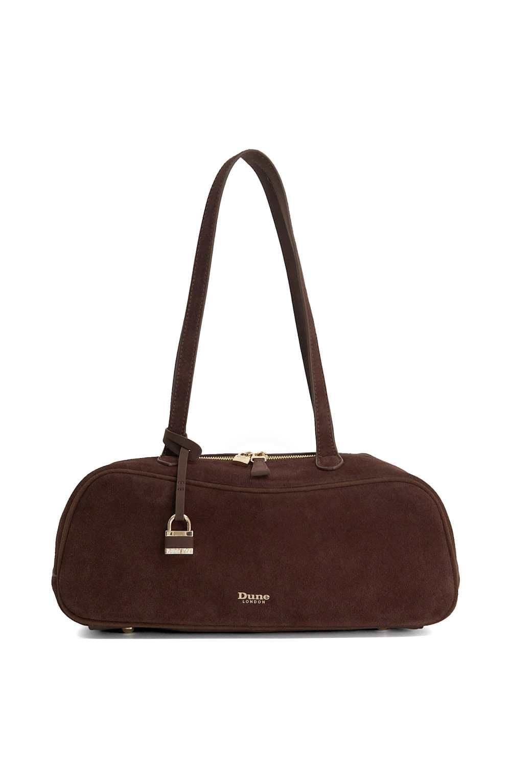 Dune London Dune London Women's 'Day' Suede Shoulder Bag in Brown