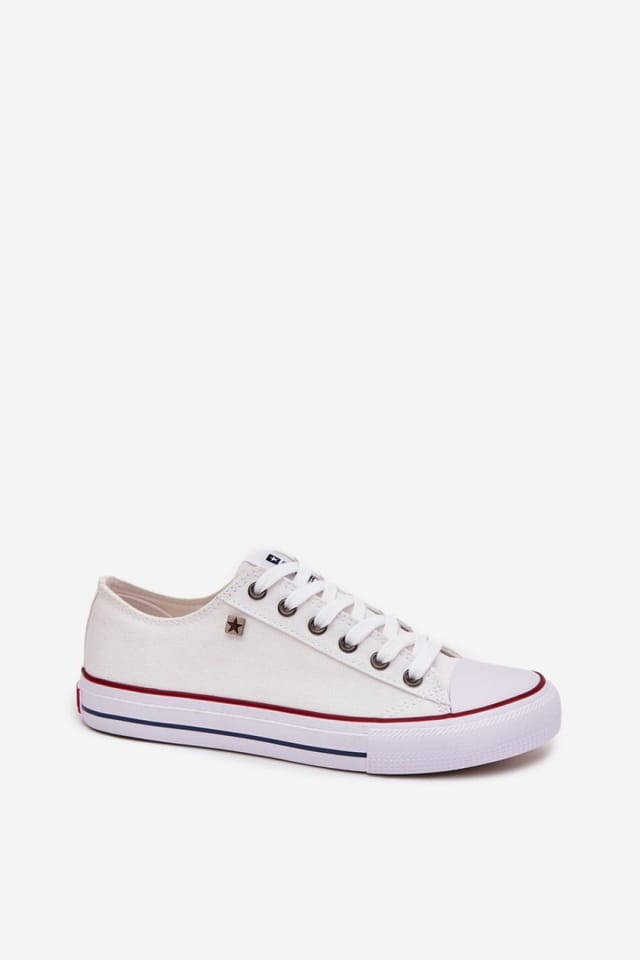 Love Lace Love Lace Women's Classic Low Cut Textile Sneakers with Rubber Sole Casual in White - 2