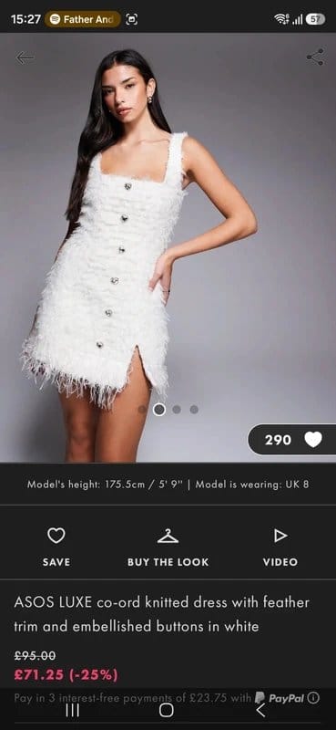 ASOS ASOS Luxe feathered mini dress - 1