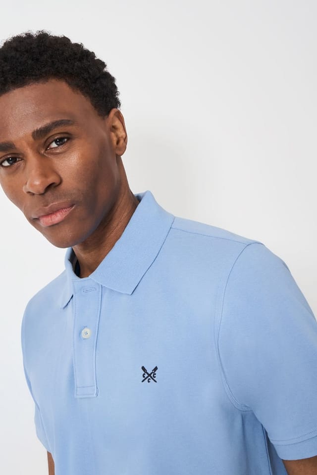 Crew Clothing Crew Clothing Men's Classic Pique Polo Sky Blue - 3
