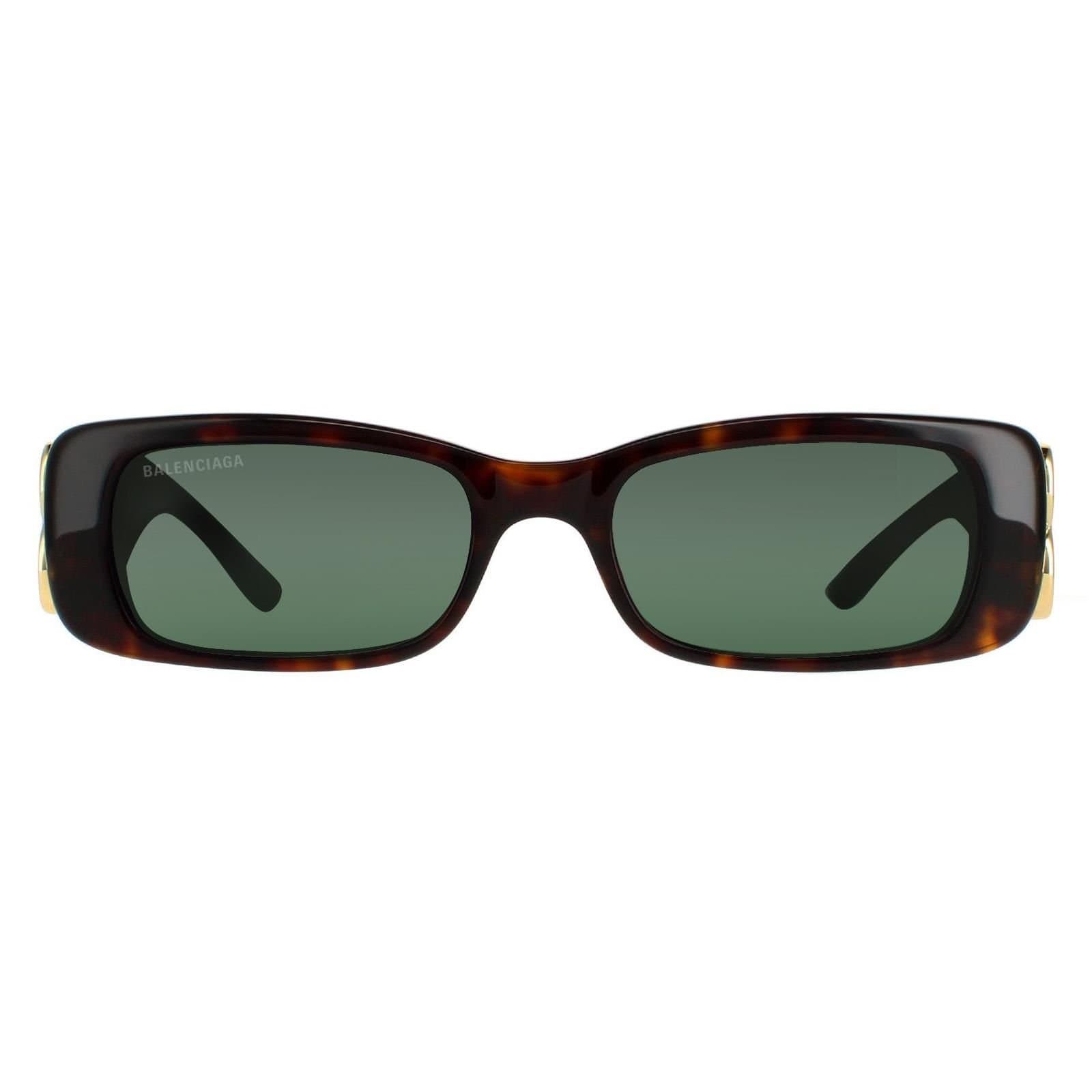 Balenciaga Balenciaga Women's Rectangle Dark Havana Green BB0096S in Brown
