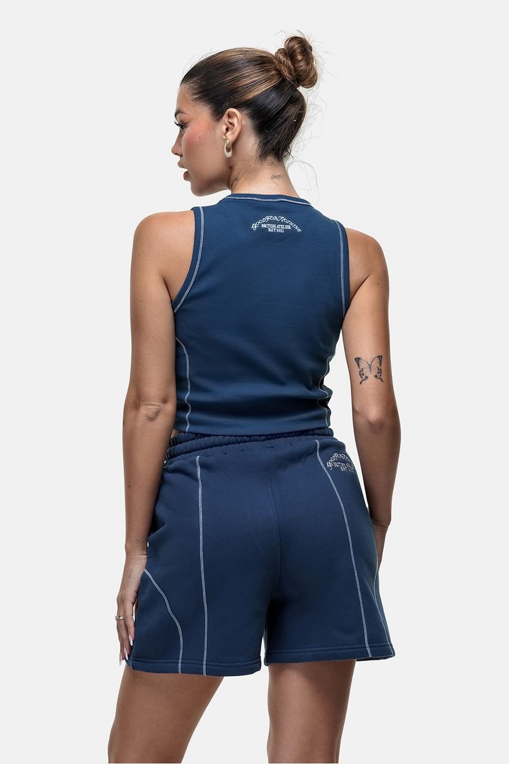 Good For Nothing Good For Nothing Women's Vintage Relaxed Fit Shorts in Blue - 2