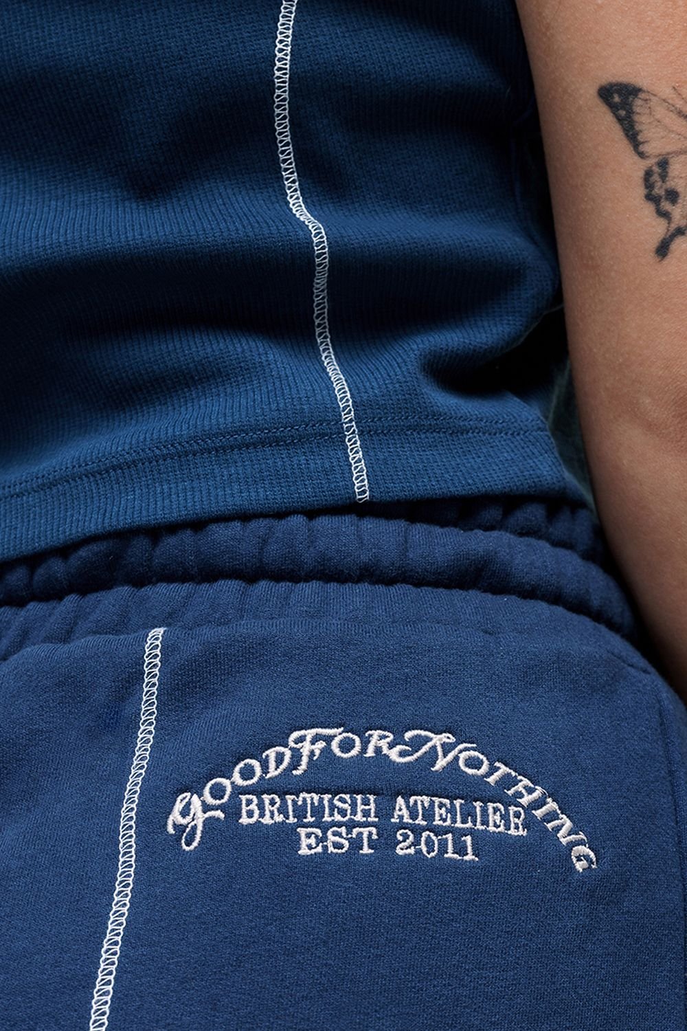 Good For Nothing Good For Nothing Women's Vintage Relaxed Fit Shorts in Blue - 3