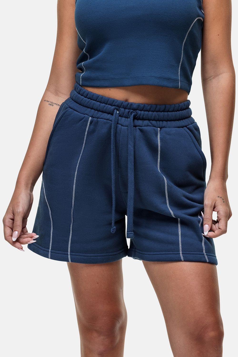 Good For Nothing Good For Nothing Women's Vintage Relaxed Fit Shorts in Blue - 4