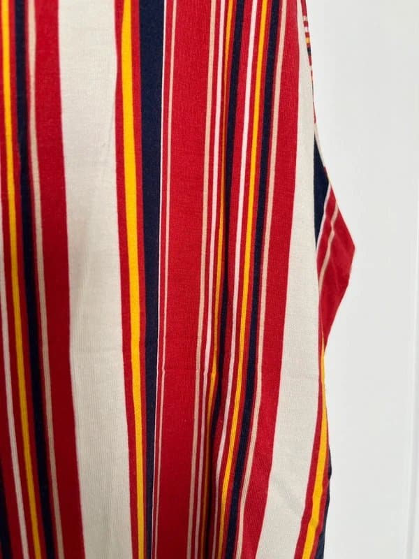Forever 21 Forever 21 Red & Navy Striped High Neck Bodysuit 10 12