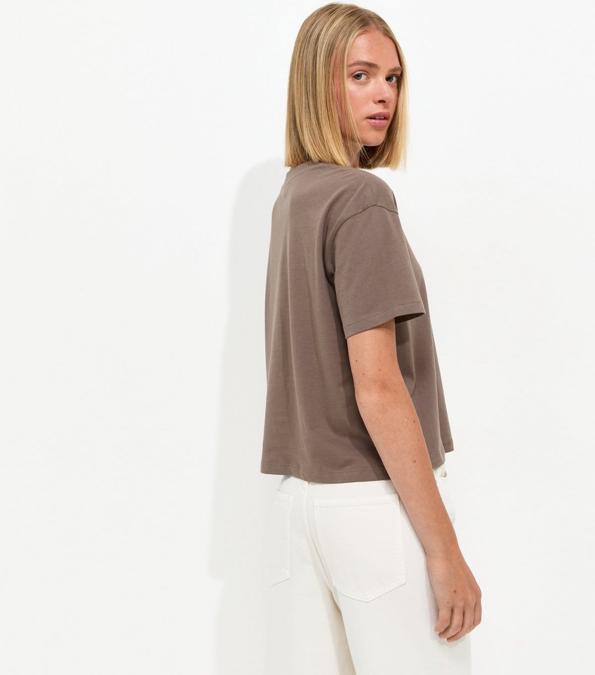 New Look Women's Light Brown Cotton Boxy Fit T-Shirt New Look - 4