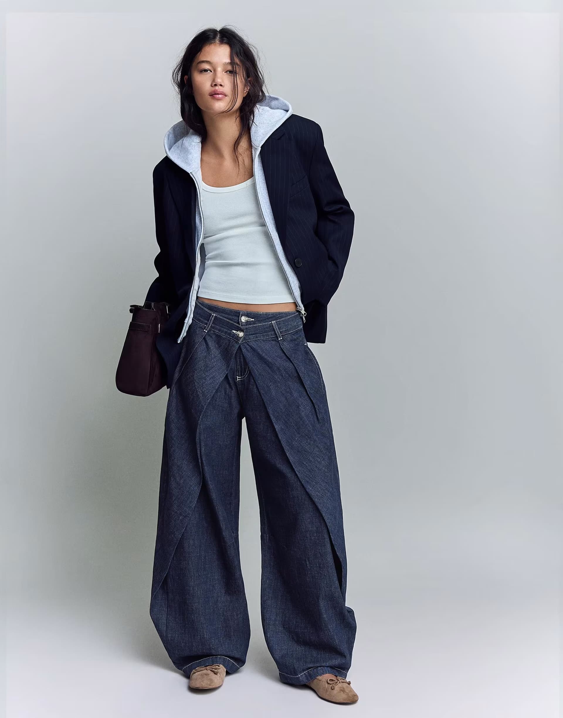 ASOS Bershka Balloon jeans in blue