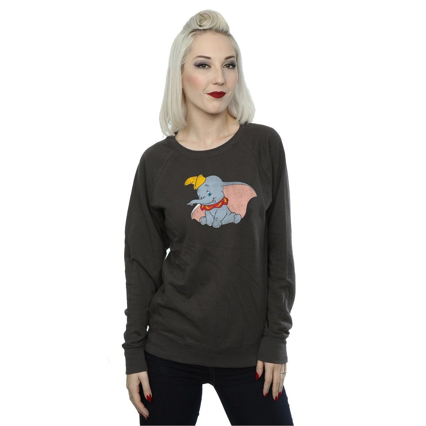 Dumbo Dumbo Women's Classic Heather Sweatshirt in Mid Grey - 4