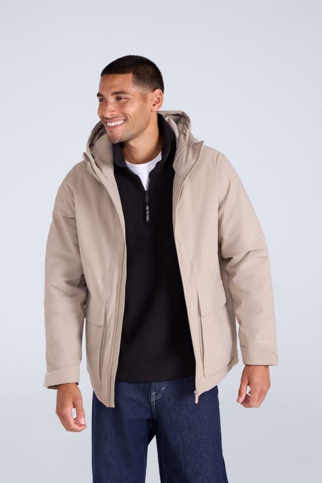 Animal Animal Men's 'Hague' Warm Comfortable Lightweight Padded Full Zip Outdoor Jacket in Beige - 2