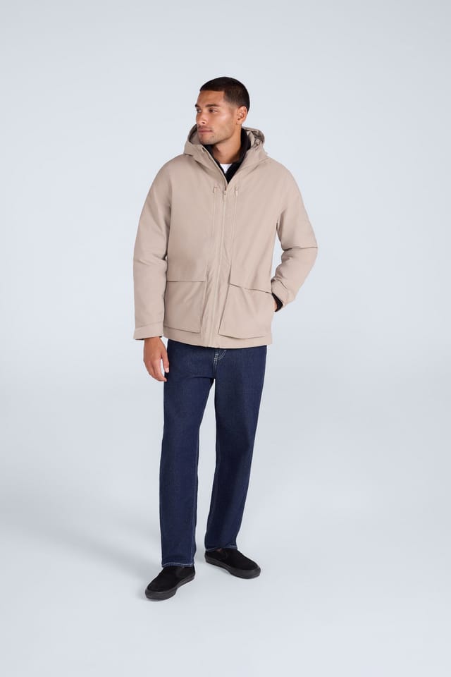 Animal Animal Men's 'Hague' Warm Comfortable Lightweight Padded Full Zip Outdoor Jacket in Beige - 3