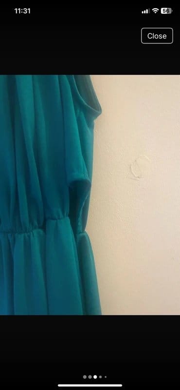 ASOS Teal Blue Cutout Side Chain Dress sz 10