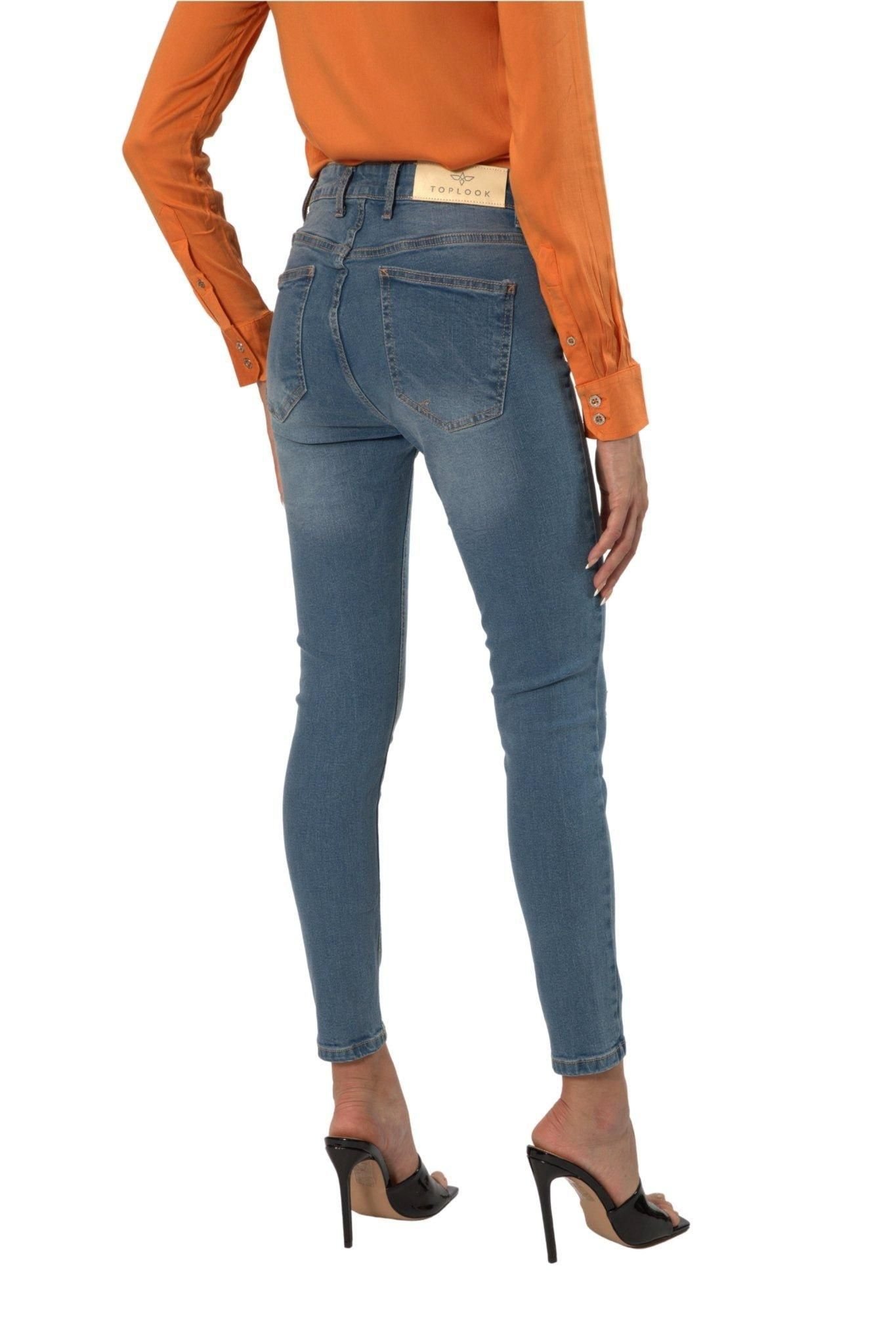 TopLook London TopLook London Women's Extreme Distressed Slim Fit Jeans in Light Blue - 2